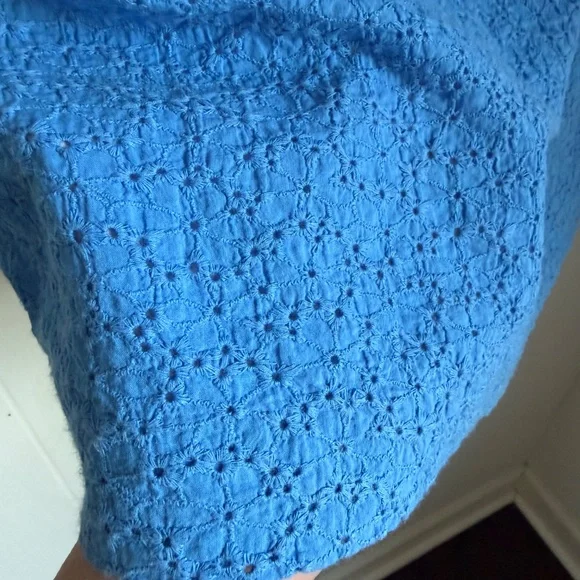 Lilly Pulitzer Brynne Strapless Blue Eyelet Dress Sz 6 Preppy Coastal Feminine - Picture 10 of 13